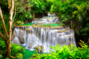 Cachoeira Huay Mae Kamin, Tailândia