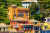 Casas coloridas em Portofino, Gênova, Itália