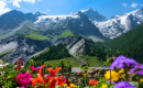Vista pitoresca dos Alpes franceses