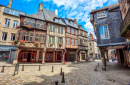 Casas em enxaimel em Dinan, França