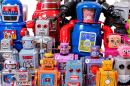 Coleção Vintage Tin Robot Toys