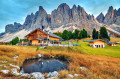 Paisagem alpina de outono, Dolomitas