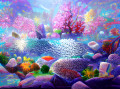 Recife de coral colorido