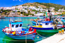 Vila de Pescadores, Ilha de Leros, Grécia