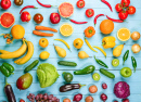 Frutas e Legumes Composição do arco-íris