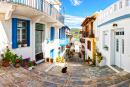 Rua grega colorida