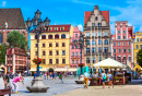 Praça do Mercado em Wroclaw, Polônia