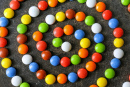 Espiral colorida dos doces