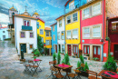 Rua colorida no Porto