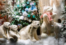 Família do urso polar, decoração de Natal