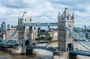 Vista panorâmica da Tower Bridge, Londres, Reino Unido