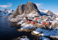 Ilha Lofoten no inverno