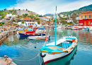 Barcos de pesca na ilha de Hydra, Grécia