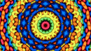 Caleidoscópio multicolorido