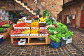 Um mercado local de alimentos no Líbano