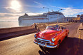 Carro Retrô e Navio de Cruzeiro, Cuba, Havana