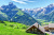 Paisagem da natureza alpina suíça
