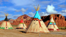 Tendas indianas perto de Moab, Utah, EUA
