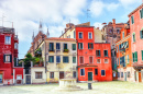 A paisagem urbana de Veneza, Itália