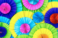 Flores de papel coloridas