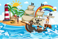 Ilha e Navio Pirata
