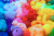 Bolas coloridas de fio