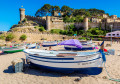 Praia em Tossa de Mar e Fortaleza, Costa Brava