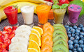 Frutas frescas e smoothies