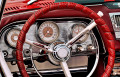 Interior de um carro de luxo esportivo Oldtimer