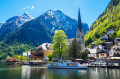 O centro de Hallstatt, Áustria