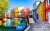 Cidade piscatória colorida Burano, Veneza, Itália