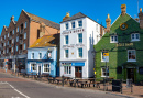 Edifícios antigos em Poole Quay, Dorset, Inglaterra