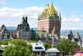 Vista do Quebec antigo e do Chateau Frontenac, Canadá