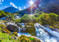 Cachoeira no Parque Nacional do Glaciar Jostedal