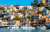 Vista do porto, ilha de Symi, Grécia