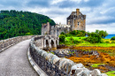 Vista do Castelo de Eilean Donan na Escócia