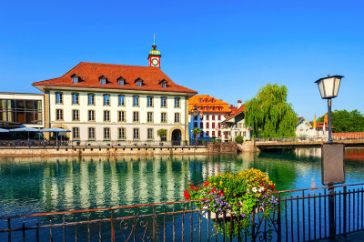 Cidade Velha de Thun e o Rio Aare, Suíça