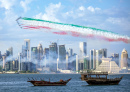 Show aéreo das forças aéreas italianas em Doha, Qatar