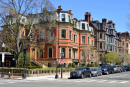 Casas vitorianas de Brownstone, Back Bay, Boston