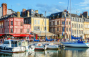 Vista panorâmica em Honfleur, Baixa Normandia, França