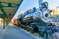 Locomotiva na estação de Lincoln em Nebraska, EUA