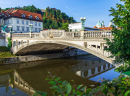 Ponte do Dragão sobre o rio Ljubljanica, Eslovênia