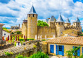 Chateau Comtal em Carcassonne, França