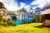 Azure Pond Oeschinensee, Alpes suíços