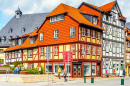 Casas coloridas em Wernigerode, Alemanha