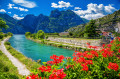 Rio Sarca, Torbole, Lago de Garda, Itália