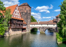 A histórica cidade velha de Nuremberg, na Francônia