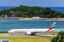 Boeing da Emirates no Aeroporto de Mahe, Seychelles