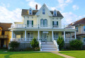 Casas vitorianas históricas em Cape May, NJ, EUA