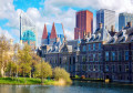 Castelo de Binnenhof no Lago Hofvijver, Haia